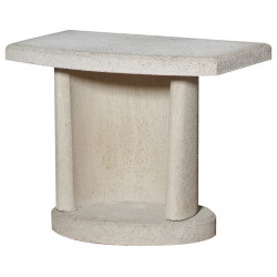 Table d'appoint pour Barbecues/Cheminées en béton Blanc