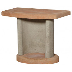 Table d'appoint pour Barbecues/Cheminées Gris & Terracotta