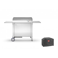 Plancha Inox Chef 80 ELEC Lisse + Chariot fermé + Housse de protection - PLANET